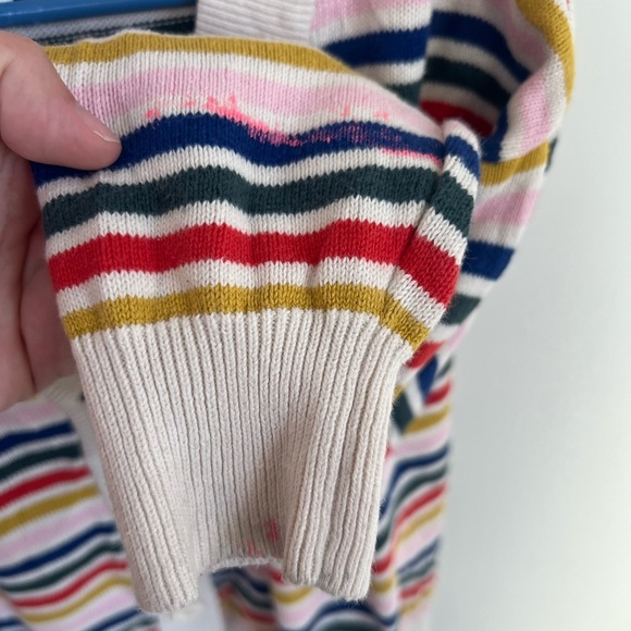 Hanna Andersson Multicolor Rainbow Striped Cardigan Size 8 Girls - Picture 4 of 9